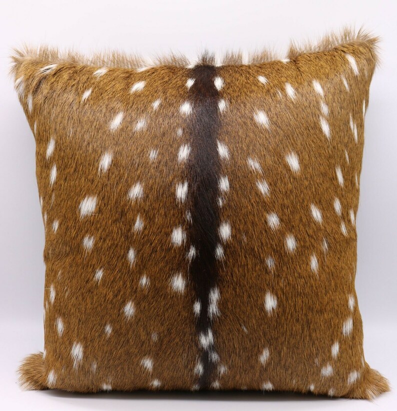 Axis Deer Hide and Suede Decorative Throw Pillow Square Etsy