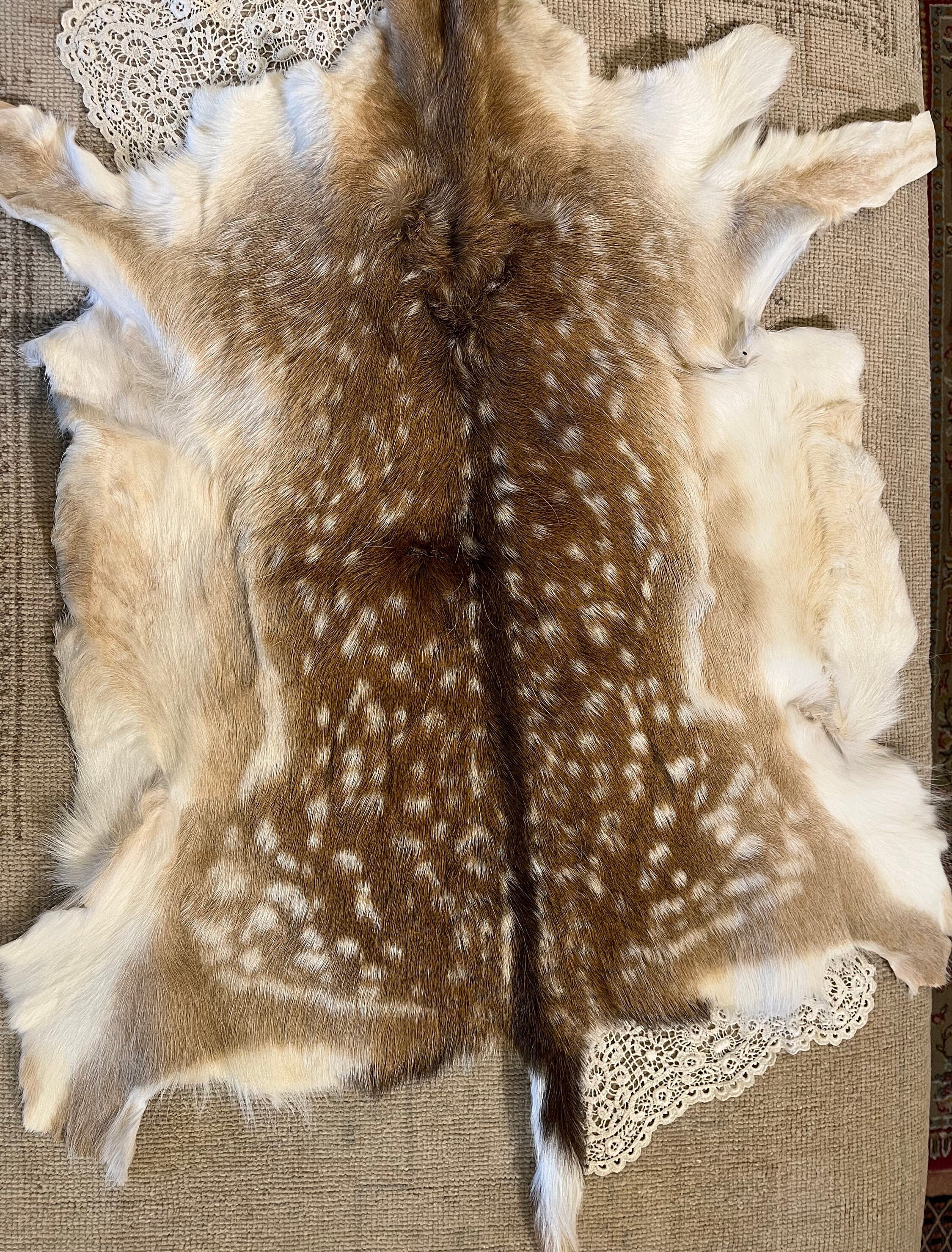 TruBlu Supply Real Tanned Braintan Deer Suede Leather Hide - Native Crafts  4-5 SQ Ft (2-3oz)