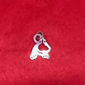 Espin Jewelry Sterling Silver Reverse Cat Cut Out Pendant     #733-G
