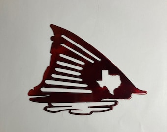 Redfish Tail Metal Art - State of Texas Design     #289-G