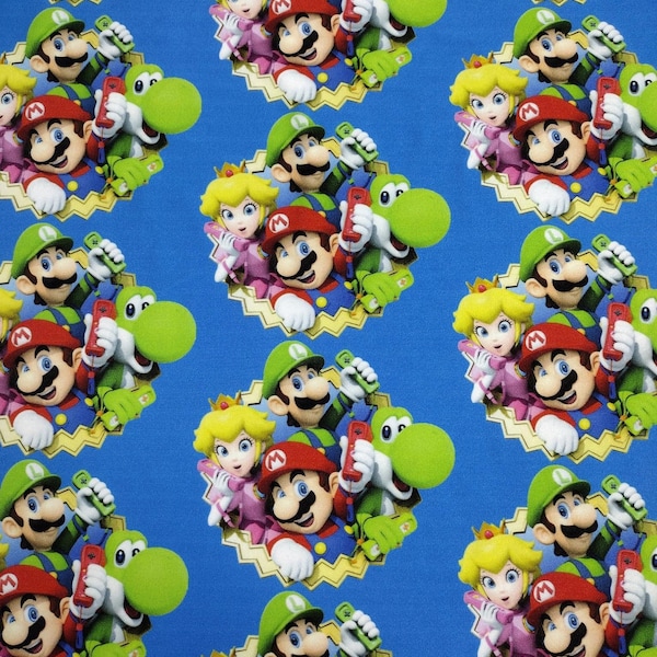 Tissu Mario Bros Tissu extensible dans 4 directions Tissu Super Mario Spandex Tissu extensible