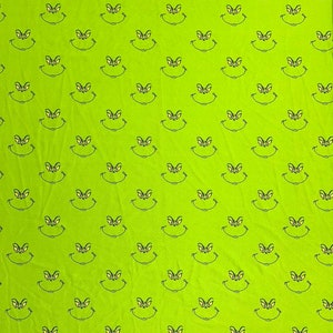 Grinch Fabric Grinchmas Spandex DIY Grinch Stretch Fabric Headband Kid Christmas Grinch Stole Christmas Fabric Grinch Baby Clothes Christmas