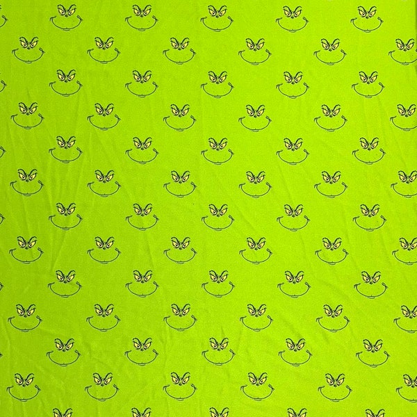 Grinch Fabric Grinchmas Spandex DIY Grinch Stretch Fabric Headband Kid Christmas Grinch Stole Christmas Fabric Grinch Baby Clothes Christmas