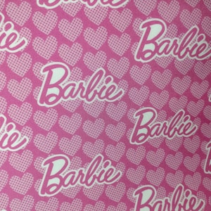 4Way Stretch Fabric-Pink Barbie Print-Spandex fabric-Stretch Fabric