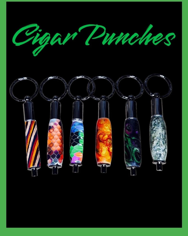 Custom Wood and Resin Cigar Punch, Keyring, Fathers Day Gifts Etsy