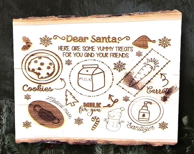 Featured listing image: Dear Santa Charcuterie Board, Cookie Tray, Customizable