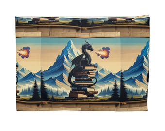 Pochette d&#39;accessoires dragon fantastique, sac dragon magique, cadeau pour amoureux des livres, organisateur de maquillage de voyage, fourre-tout d&#39;art, rangement unique