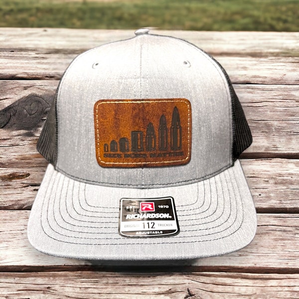 Size does Matter,  2A, leather patch Richardson Trucker hat