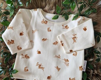 Babyshirt, Longsleeve, Langarm-Shirt, T-shirt, Kindershirt, Hasen