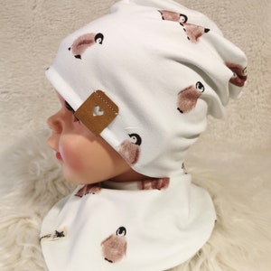 Beanie for babies, triangular scarf set, children's hat, winter set, transitional set, personalization