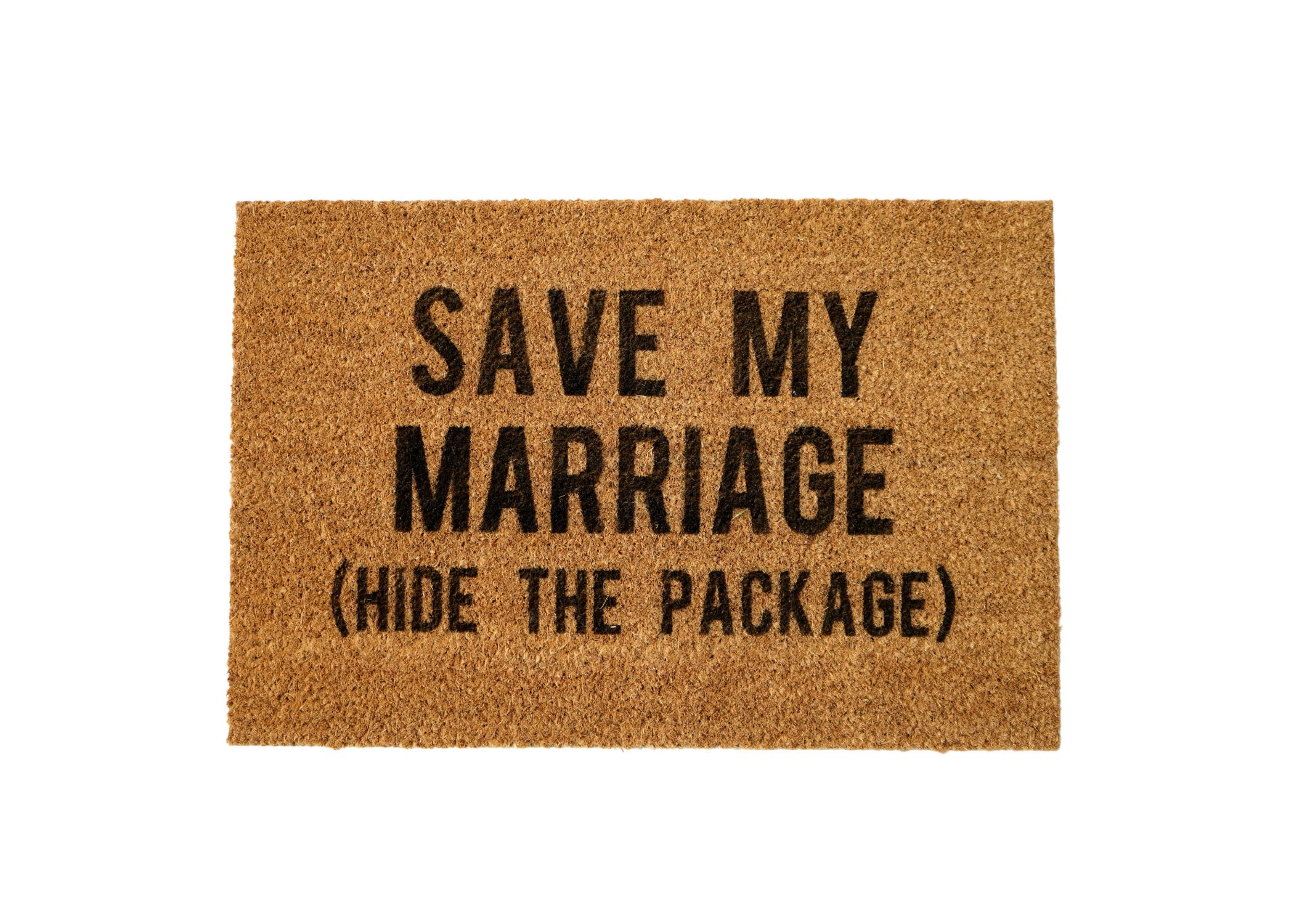Save My Marriage Hide the Package Door Mat Etsy