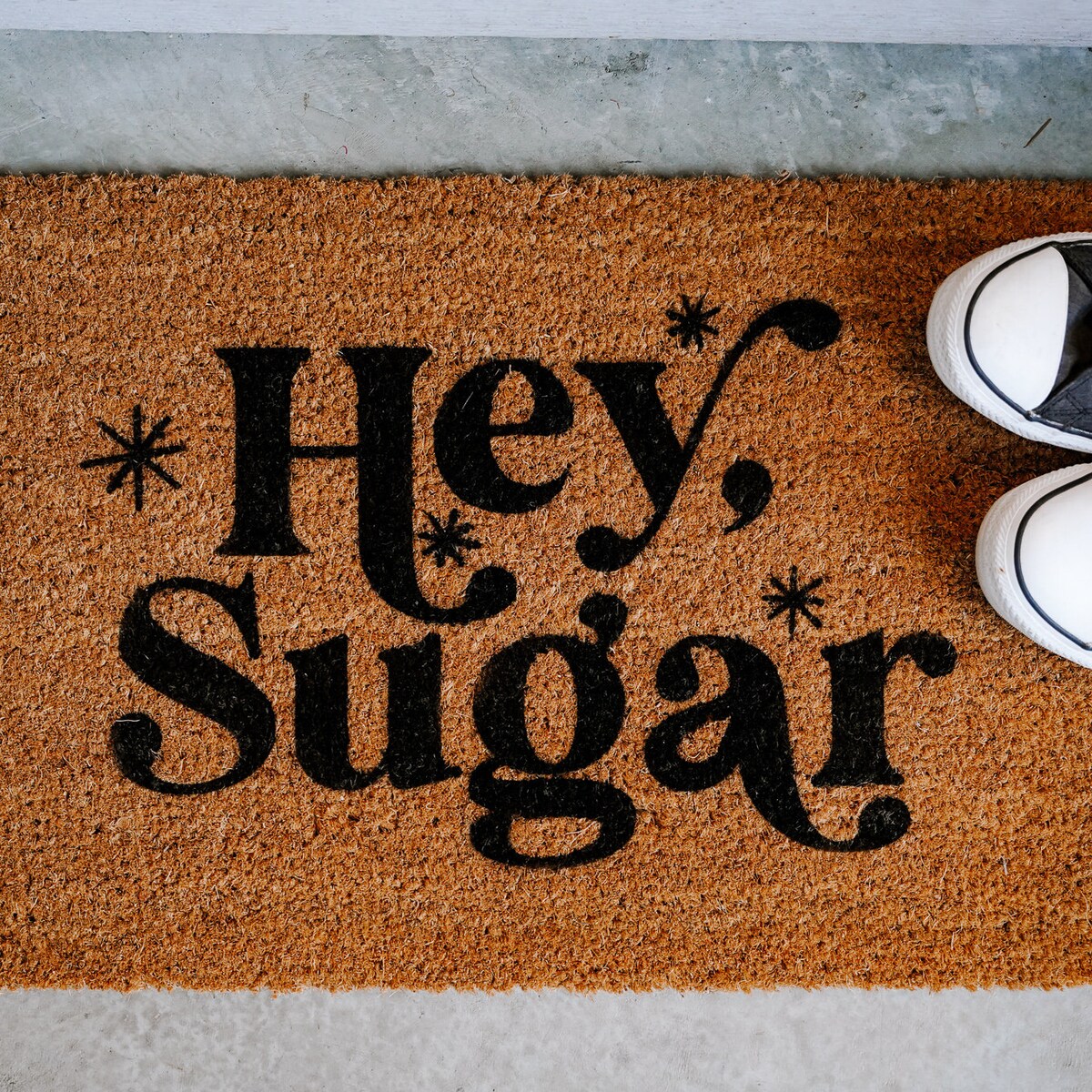 Hey Sugar Welcome Door Mat - Etsy