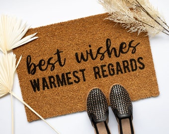 Best wishes warmest regards Welcome Door Mat