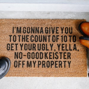 I'm Gonna Give You to the Count of 10...Home Alone Welcome Door Mat