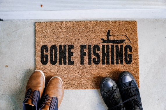 Gone Fishing Welcome Door Mat -  Canada