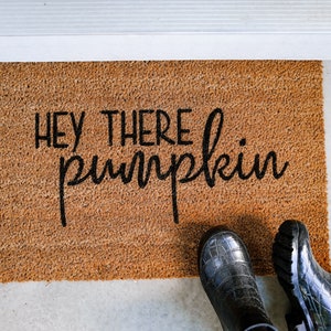 Hey There Pumpkin Welcome Door Mat