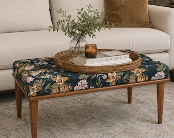 Handmade Wood Table, Turkish Footstool Ottoman, Coffee Table, Living Room Table, Kitchen Decor, Upholstered Bench, Dining Table, Bench