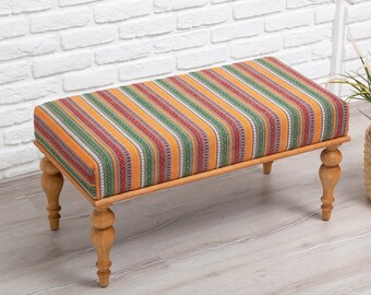 Window Seat Bench / Upholstered Bench / Ottoman Bench / Sitting Chair / Stool / Pouf / Bench for Entryway / Dining Table Bench for Kitchen