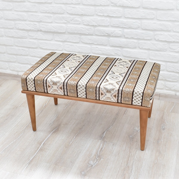 Entryway Bench / Wood Work Bench / Footstool  / Upholstered Sitting Chair / Make up bench / Dining Bench / Modern Farmhouse Vanity Chair