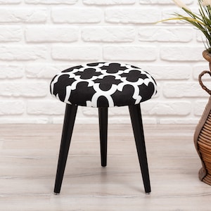 Small Round Stool, Small Footstool, Sitting Bench, Small Ottoman, Entry Seat, Kitchen Chair, Footrest, Decorative Bench, Wooden Furniture