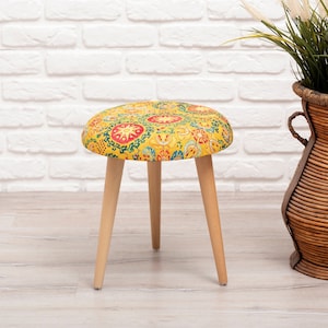 Little Stool - Small Bench - Modern Home Decor - Chair - Footrest - comes with Wooden Legs - Free Express Shipping - Small Benches