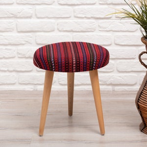 OTTOMAN Footstool / Pouf / Upholstered Footstool / Side Table for Living Room / Coffee Table / Sitting Chair / Foot Rest / Entryway Seat