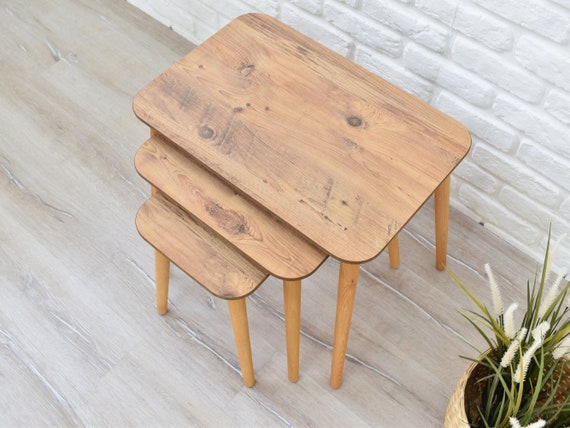 Nest of 2024 3 wooden tables