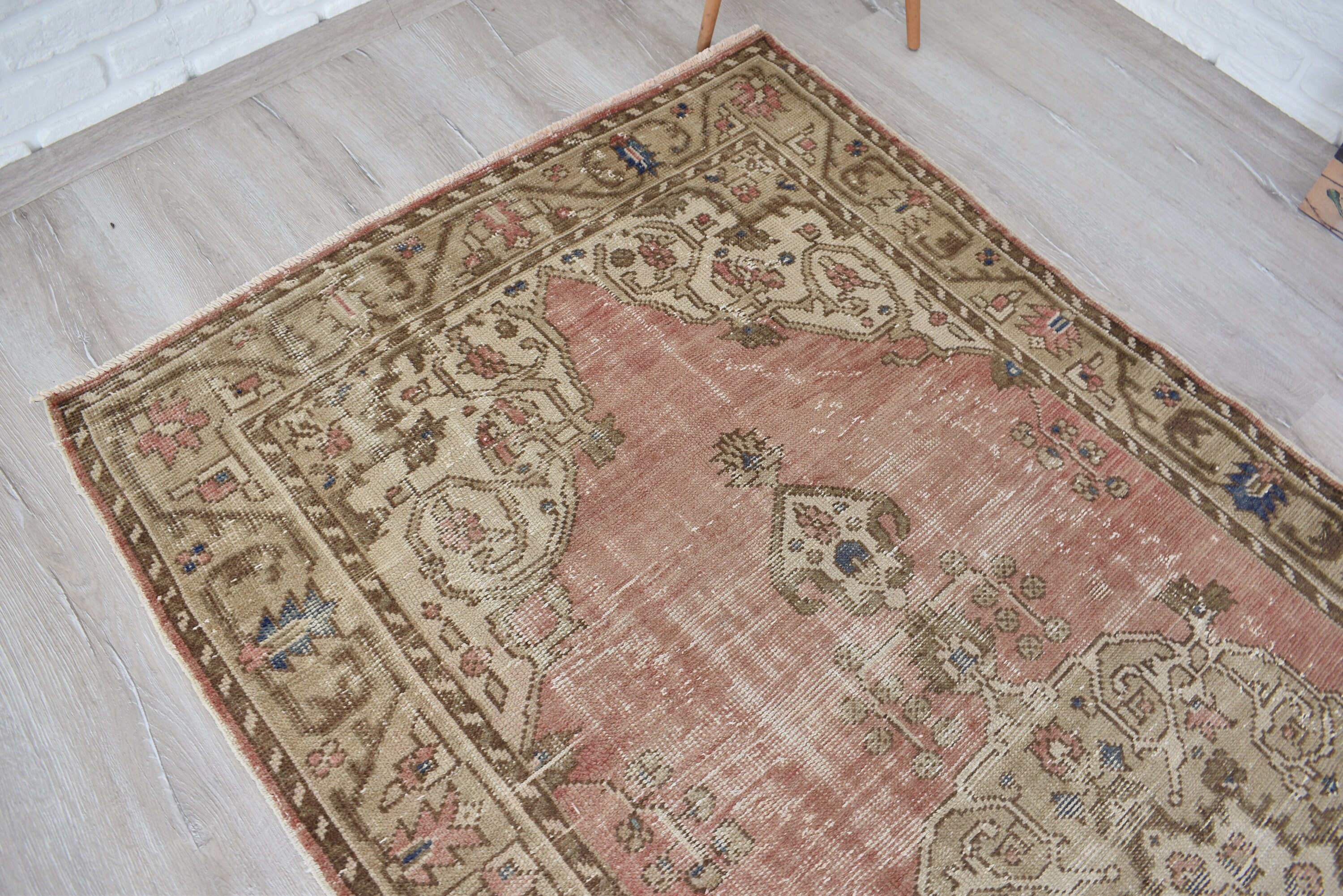 Oushak rug mute pink rug turkish rug runner rug vintage Etsy