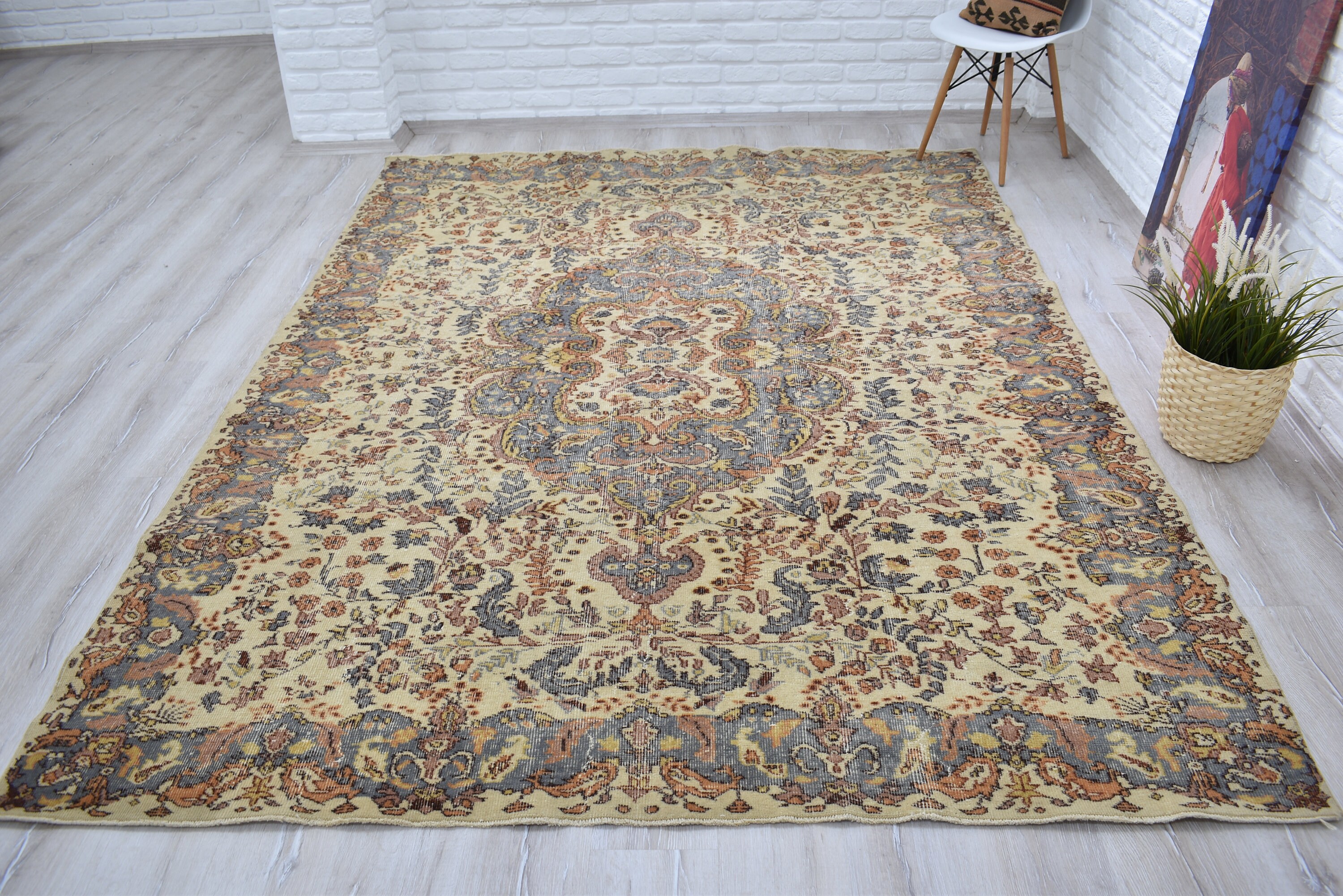 Living Room Rug Large Rug Turkish Rug Vintage Turkish Area Etsy