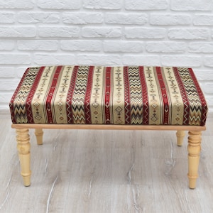 bench for the bedroom, bench for the living room, bench with solid wood legs, bench upholstered seat for entryway, unique home decoration