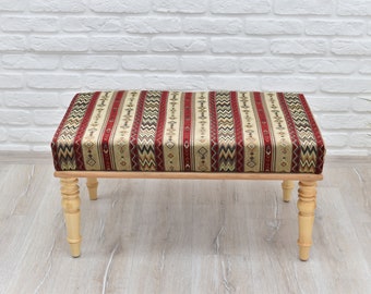 bench for the bedroom, bench for the living room, bench with solid wood legs, bench upholstered seat for entryway, unique home decoration