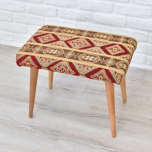Vanity Chair, Accent Chair, Ottoman, Upholstered Stool, Small Bench, Bench with cushion, footstool, housewarming gift, home decor