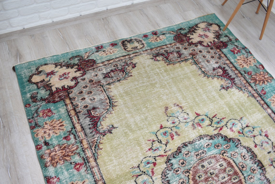 Large Area Rug 6 X 8.5 Ft Turkish Rug Vintage Turkey Rug - Etsy