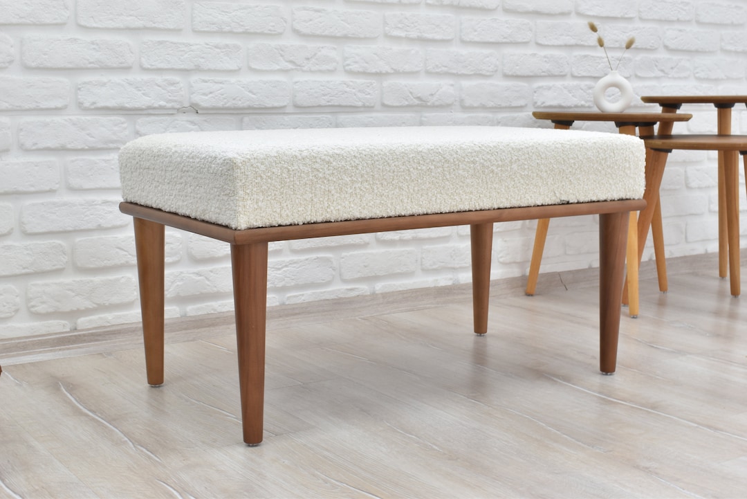 Panca fatta a mano, panca da lavoro in legno, pouf, regalo per lei