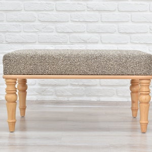 Ottoman Bench, Rectangular Footstool, Upholstered Large Footstool, Ottoman Bench, Bed front Stool, large Bench , footstool ottoman