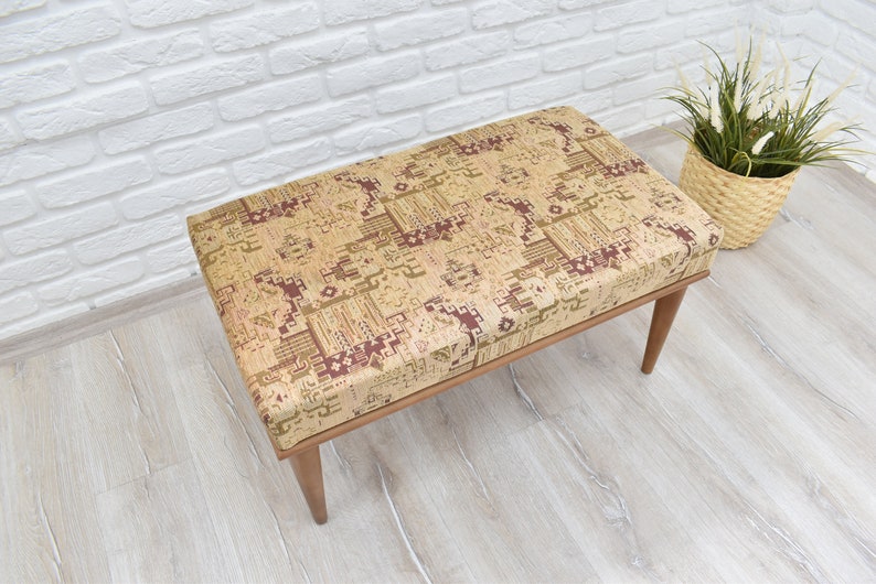 Wood Entryway Bench Rustic Bench for Hallway, Foyer, Mudroom Shoe Seating Piano Bench Seat Ottoman Coffee Table Bench Footstool image 5