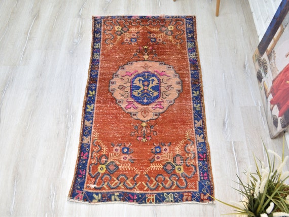 Bohemian Runner Rug, 2.5x4.3 Ft,small Runner Rug, Handmade Rug, Turkish  Runner Rug, Entry Rug, Vintage Carpet, Wool Rug, Boho Vintage Rug 