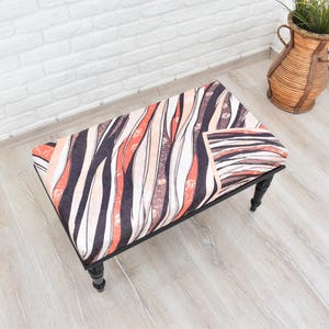 Handmade Piano Bench, Wood Work Bench, Ottoman, Gift for Her, Footstool, Make Up Bench, Modern Bench Coffee Table for Living Room