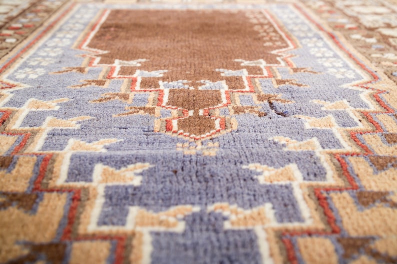 Area Rug Wool Rug 3.4 x 5.5 ft Turkish Rug Entryway Rug Antique Rug Ethnic Rug Vintage Turkish Rug Vintage Anatolian Rug