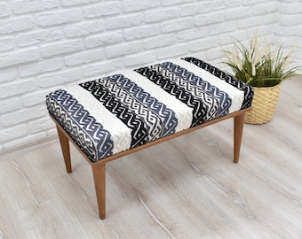 OTTOMAN BENCH / Houtwerkbank / Handgemaakt meubilair / Gestoffeerde bank / Slaapkamerstoel / Salontafel / Keukenstoel / Zitstoel