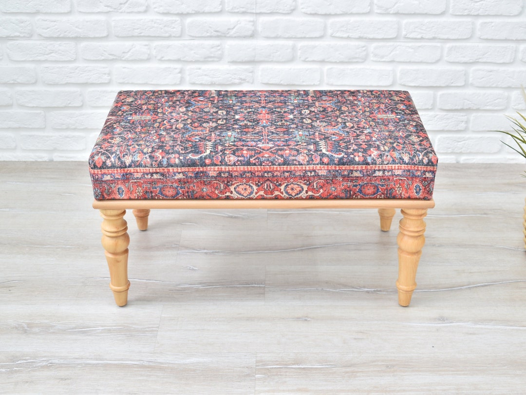 Wooden Bedroom Bench Rustic Modern Farmhouse Authentic Upholstered ...