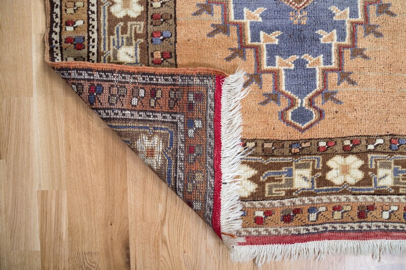 Area Rug Wool Rug 3.4 x 5.5 ft Turkish Rug Entryway Rug Antique Rug Ethnic Rug Vintage Turkish Rug Vintage Anatolian Rug