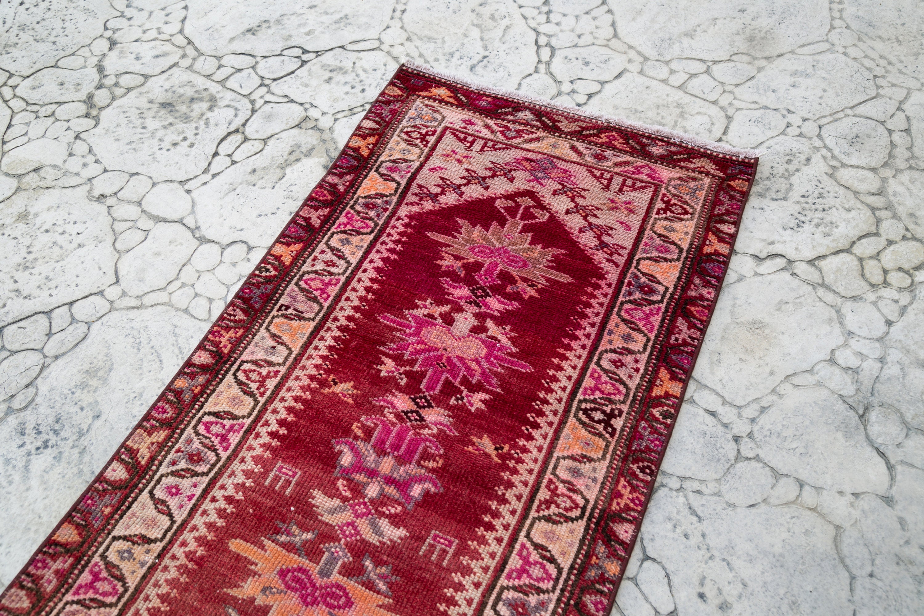 Antique Hallway Runner Rug Turkish Handmade Rug 2.8 x 11.6 | Etsy