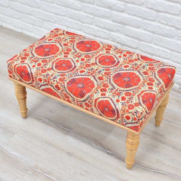 Turkish Bench / Footstool Ottoman /  Bedroom bench / ottoman bench / sitting bench / bench for kitchen table / piano bench / make up bench