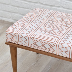 handmade wooden bench - upholstered chair - home decor - vanity bench- pouf chair - make up chair - footstool - piano seat bench comfortable