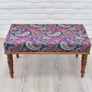 Entryway Bench | Upholstered Large Bench for Hallway, Foyer, Mudroom Shoe Seating | Piano Bench Seat | Handmade Wooden Bench