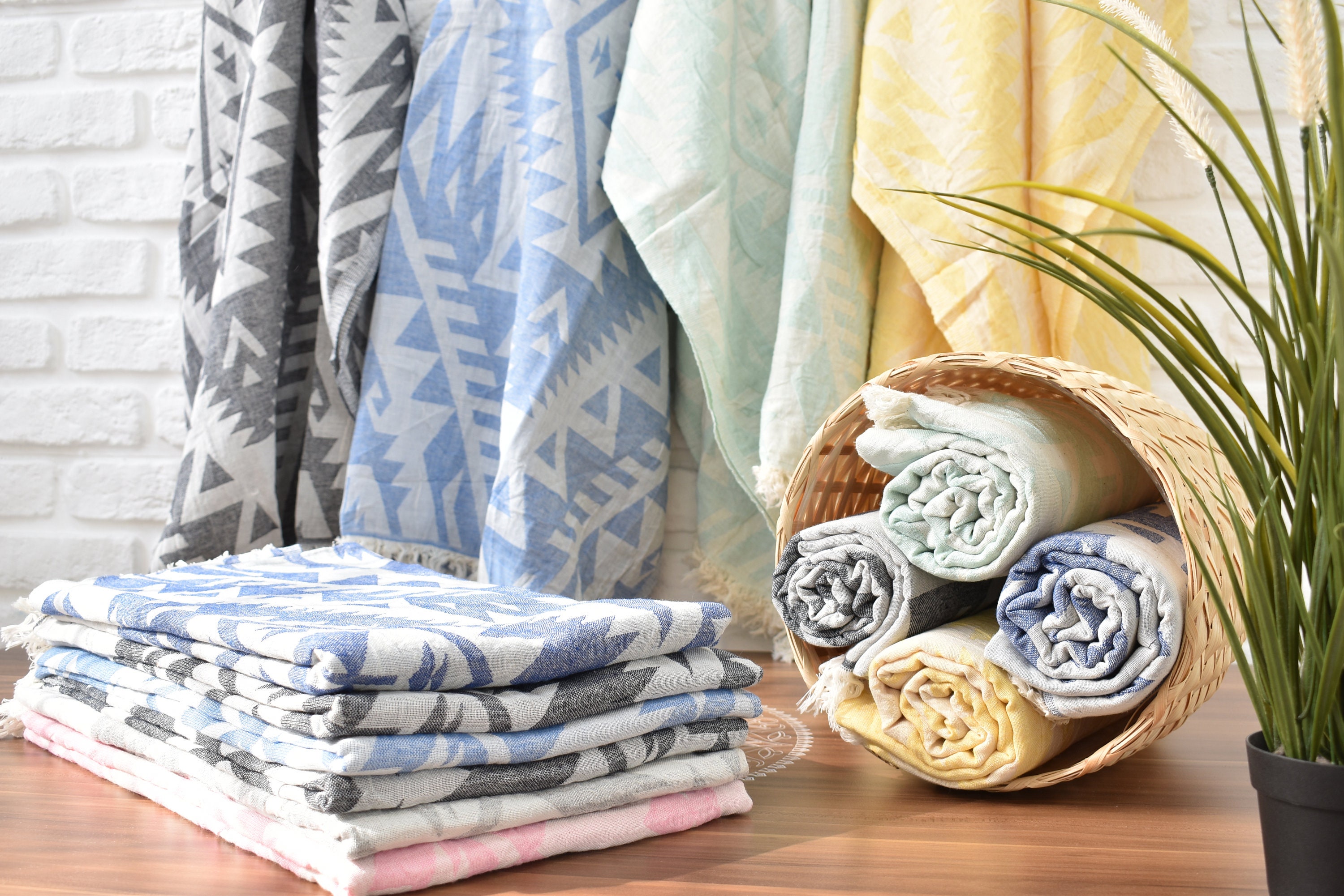 Geometric Towel Etsy