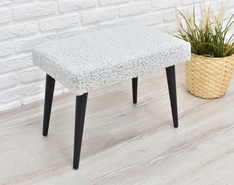 Pouf stool, Bedroom pouf, Footstool ottoman, Tufted stool, Piano chair, rectangular footstool , Footrest bench, Make up stool