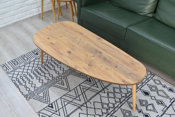 Wooden Coffee Table Asymmetric Design Table Large Center Table for Living Room Coffee End Table Low Center Table Housewarming Gift Etsy UK