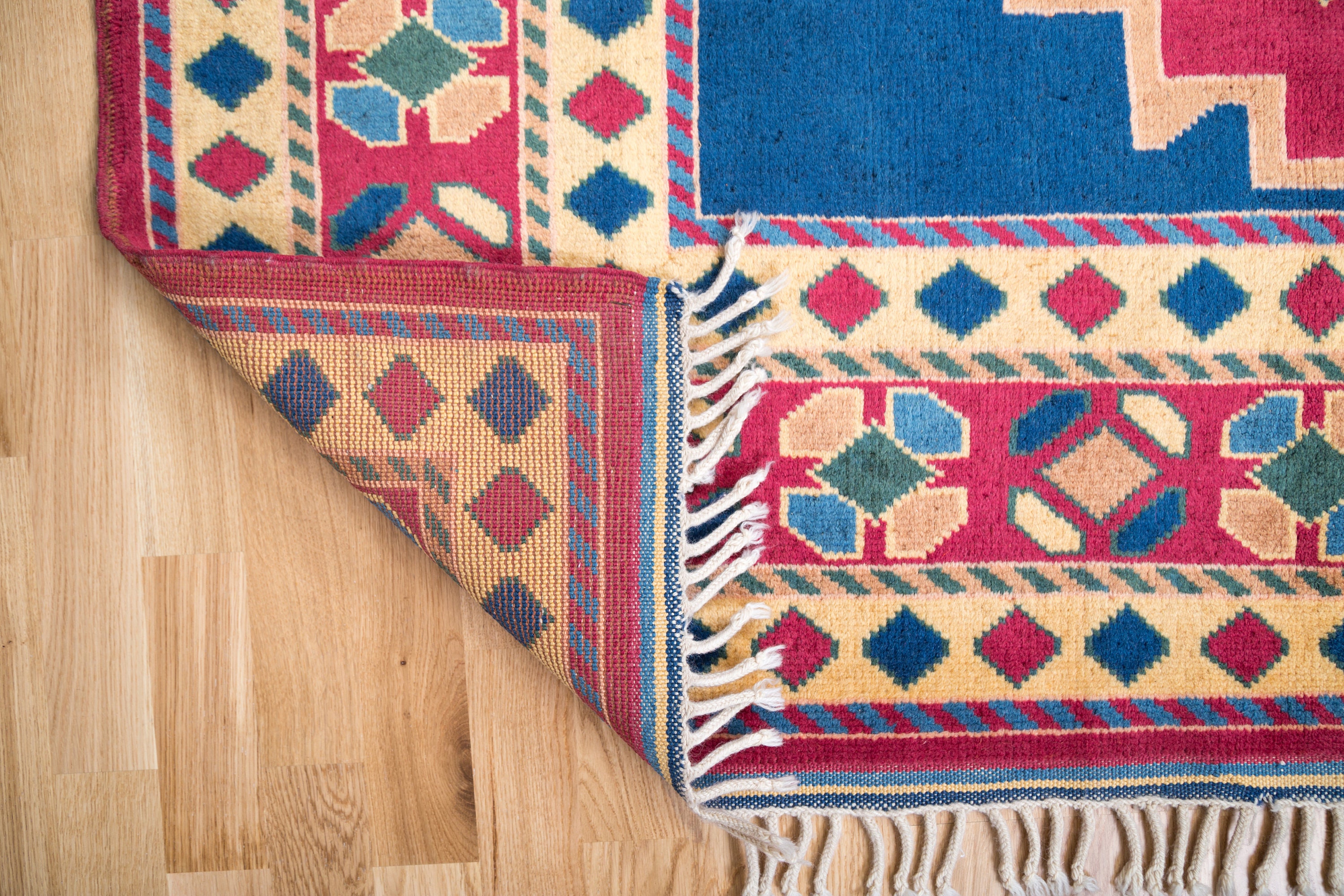 Bohemian Area Rug 4.9 x 6.2 ft Vintage Rug Natural Wool Etsy